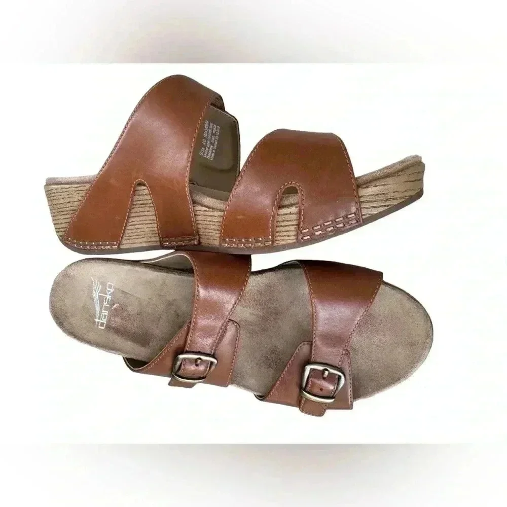 DANSKO Leeann Tan Burnished Calf Sandals
